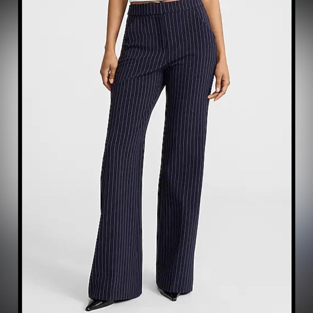 Express Black and White Wide Leg Pants